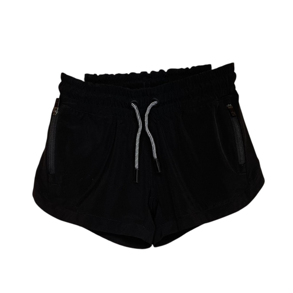 Athleta Shorts Black All Play Activewear Elastic Waist Drawstring Girl Size XS 6